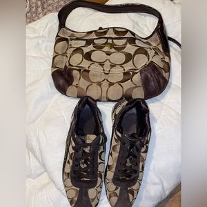 Coach Bundle- small hand bag- collectable sneakers